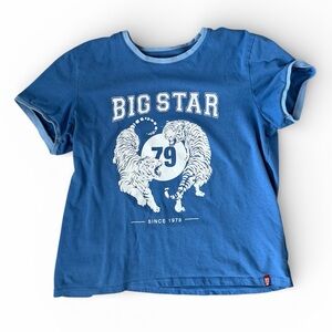 Big Star Blue Tiger Graphic T-Shirt XL Organic Cotton
